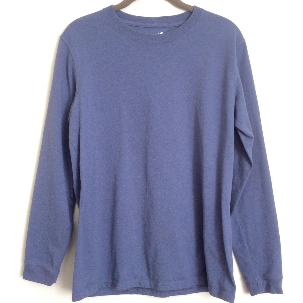 Carhartt Women’s Blue/Gray Light Sweatshirt Tee Sz S 4-6 Loose Fit